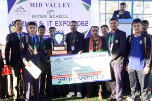 मिड भ्याली कलेजको अन्तर विद्यालय विज्ञान तथा सूचना प्रविधि प्रर्दशनीमा ग्लाड स्टोन एकेडेमी प्रथम